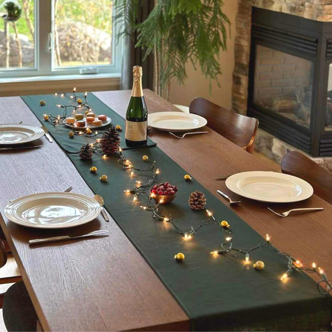 IMPERFECT - Table Runner - Forest Green