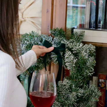 Boucle longue avec pince - Velours vert