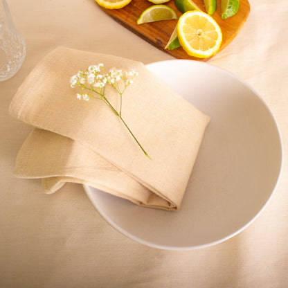Ensemble de 2 serviettes de table - Crème