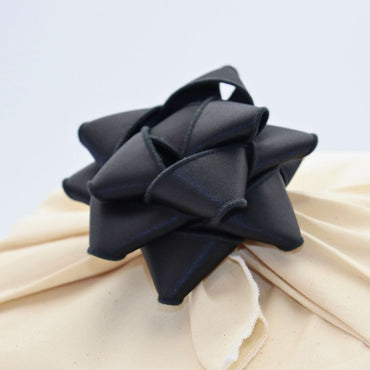 Chou à cadeau en tissu - Satin Noir
