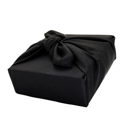 Emballage cadeau réutilisable Furoshiki - Noir lignes satinées