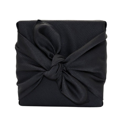 Emballage cadeau réutilisable Furoshiki - Noir lignes satinées