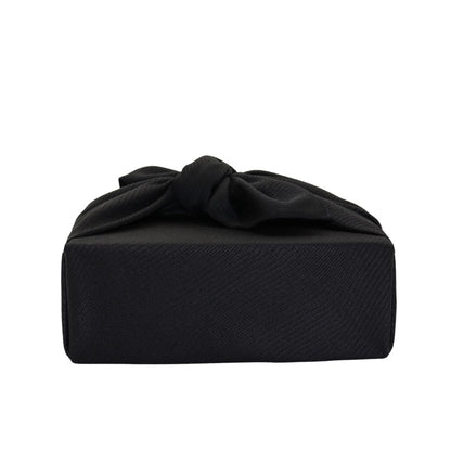 Emballage cadeau réutilisable Furoshiki - Noir lignes satinées
