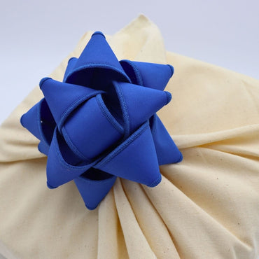 Chou à cadeau en tissu - Classique - Bleu cobalt