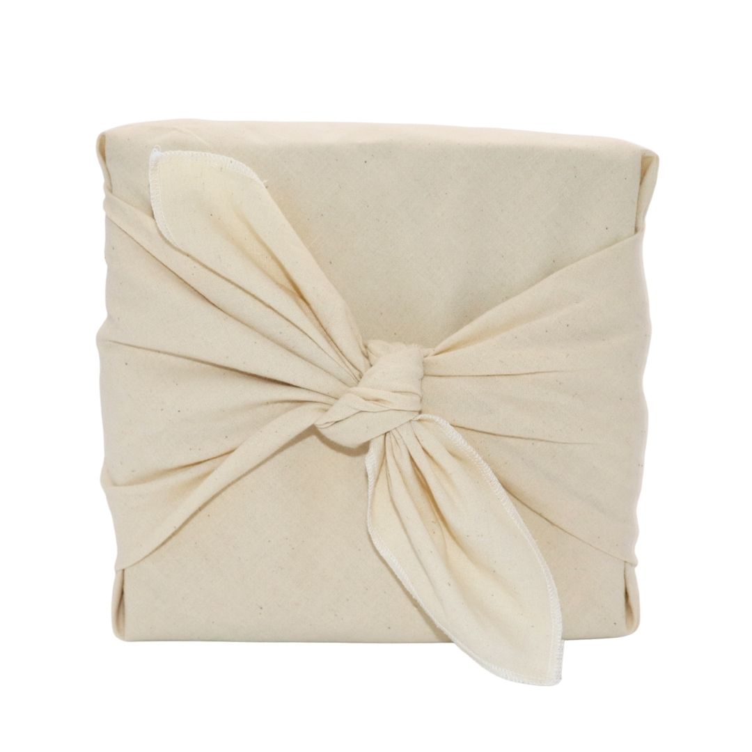 Emballage cadeau réutilisable Furoshiki - Crème