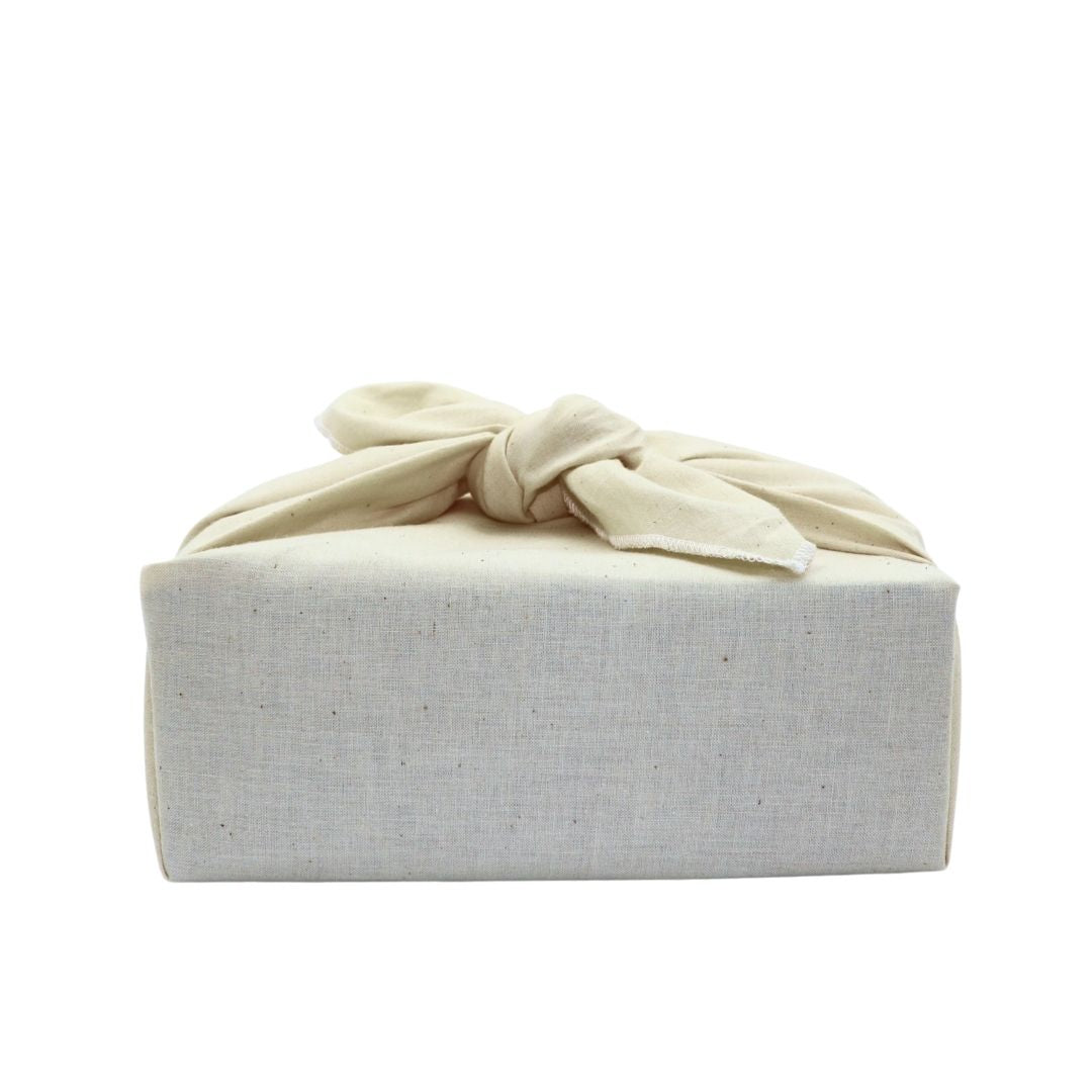 Emballage cadeau réutilisable Furoshiki - Crème