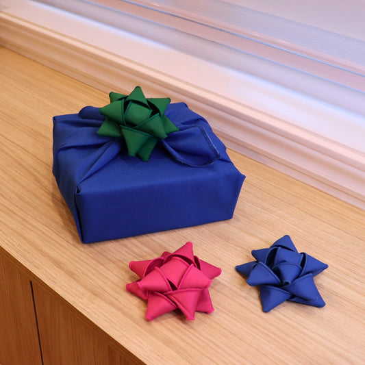 Set of 3 fabric gift bows - Colorful