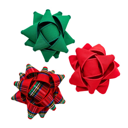 Ensemble de 3 choux à cadeaux - Noël traditionnel