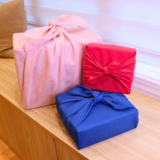 Set of 3 Furoshiki gift wraps - Colorful