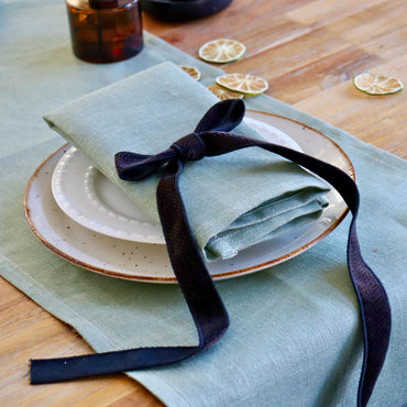 Ensemble de 2 serviettes de table - Lin eucalyptus