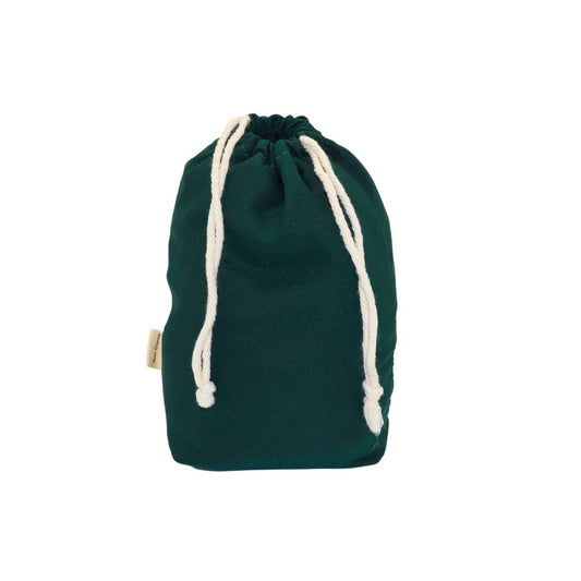 Small reusable fabric gift bag Classic - Forest green