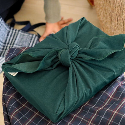 Reusable Furoshiki Gift Wrap - Forest Green