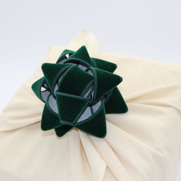 Fabric gift cabbage - Velvet - Green