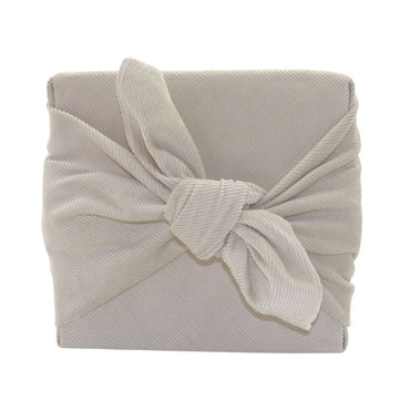 Emballage cadeau réutilisable Furoshiki - Velours côtelé greige