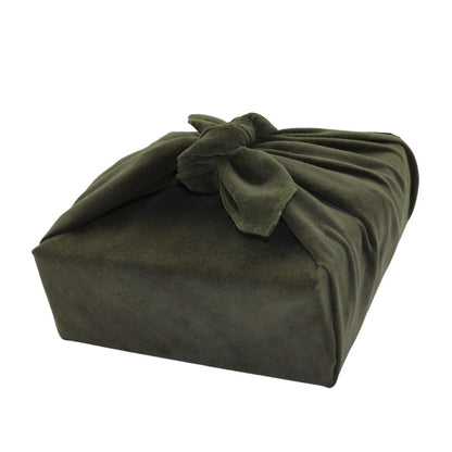 Emballage cadeau réutilisable Furoshiki - Velours kaki