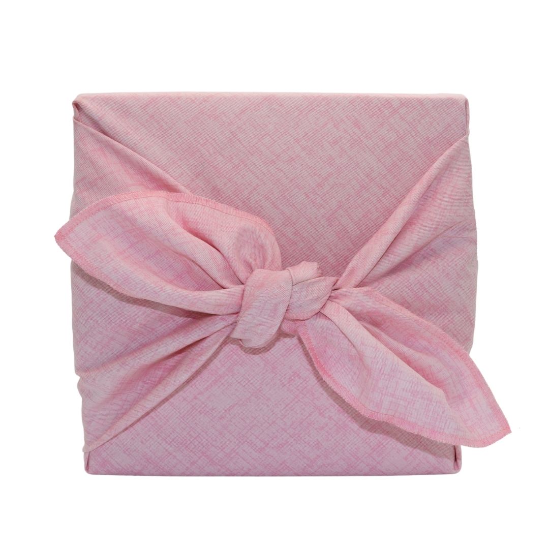 Reusable gift wrapping Furoshiki Monochrome Print - Pale Pink