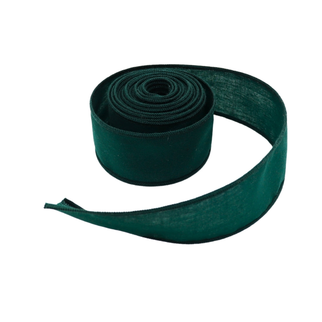 Classic Wide Christmas Decorative Ribbon - Forest Green