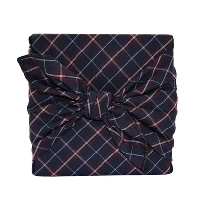 Reusable Furoshiki Gift Wrap - Burgundy Checkered