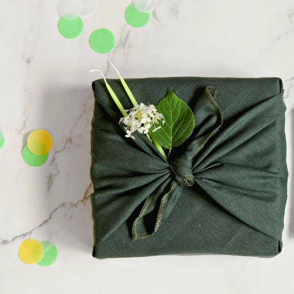 Furoshiki Reusable Gift Wrap - Forest Green