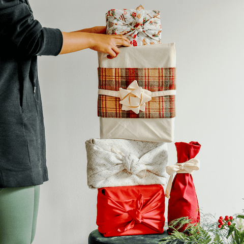 Emballage cadeau réutilisable Vice-Versaᴷᴵᵀ – Carreaux effet laine