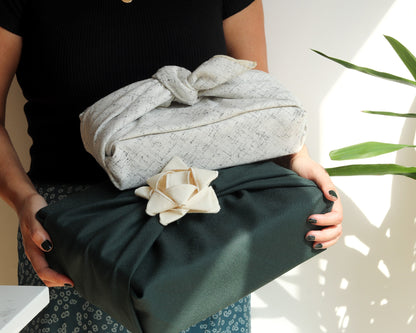 Furoshiki Reusable Gift Wrap - Forest Green