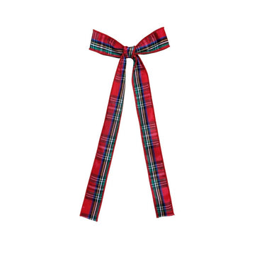 Boucle longue large avec pince - Tartan