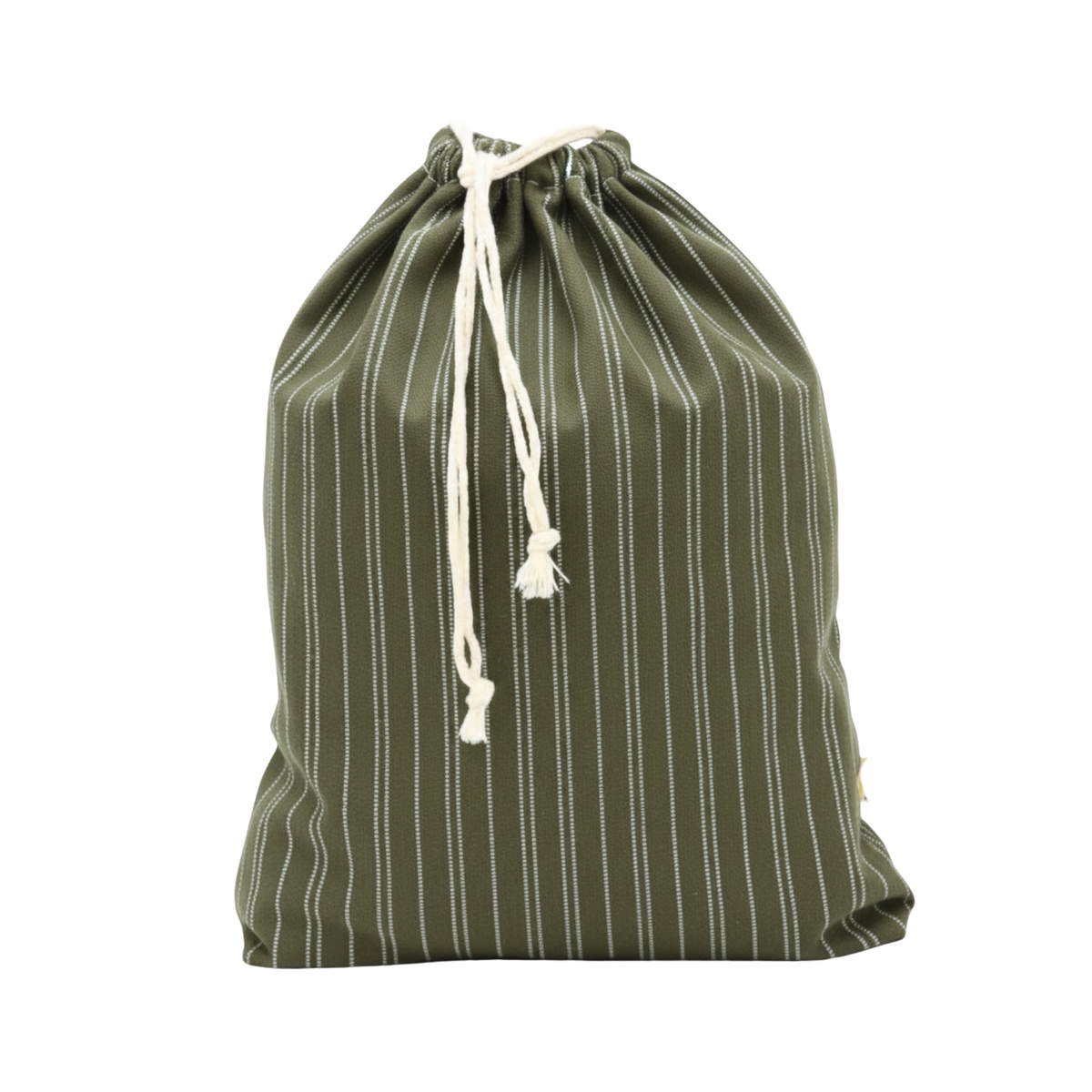 Sac cadeaux - Ligné olive et crème