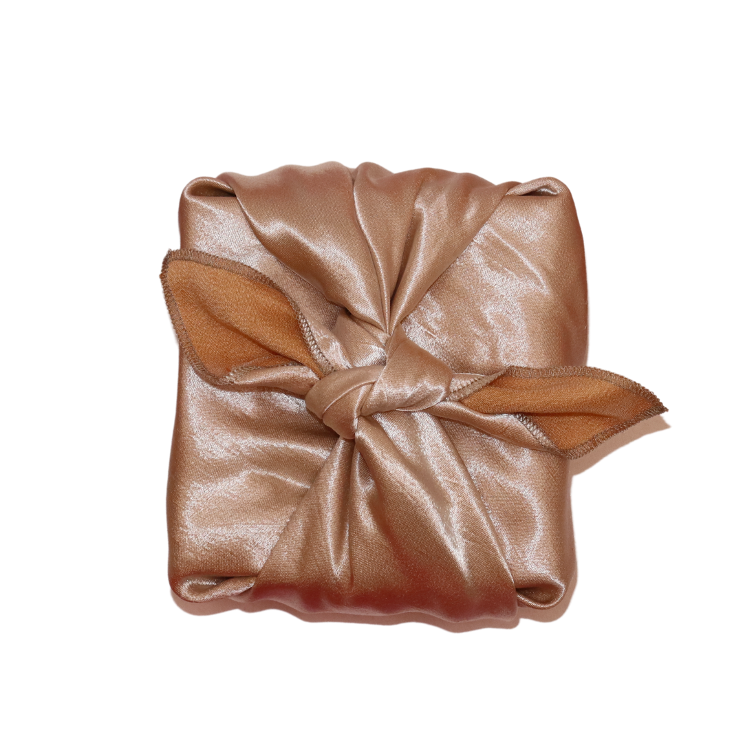 Emballage cadeau réutilisable Furoshiki - Rose satin