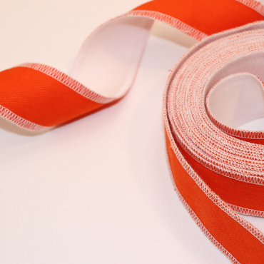 Guirlande torsadée - Orange et blanc