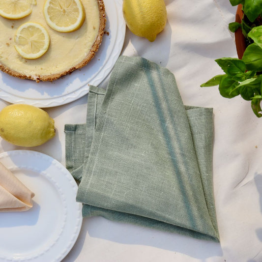 Serviettes de table - Lin eucalyptus