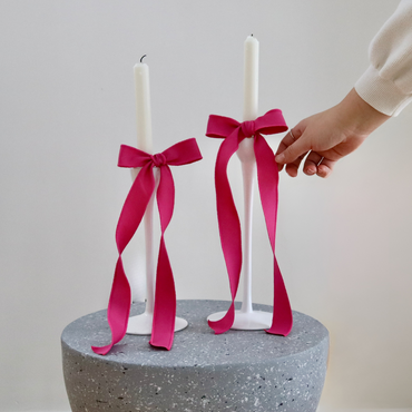 Wide Long Bow for the Classic Christmas Tree - Pink