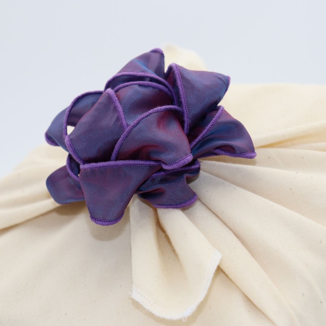 Reusable Gift Bow - Purple Silk Effect
