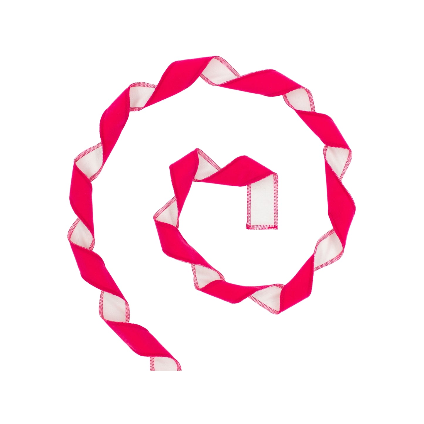 Guirlande torsadée - Velours rose et blanc