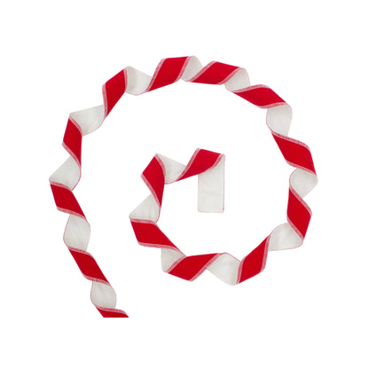 Twisted garland for the Christmas tree Velvet - Red