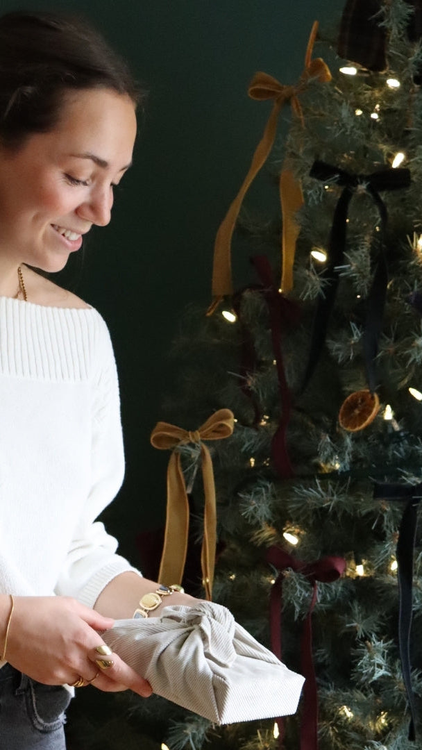 Furoshiki - Velours côtelé greige