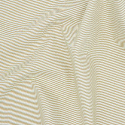 Ensemble de 2 serviettes de table - Fines rayures sable et crème