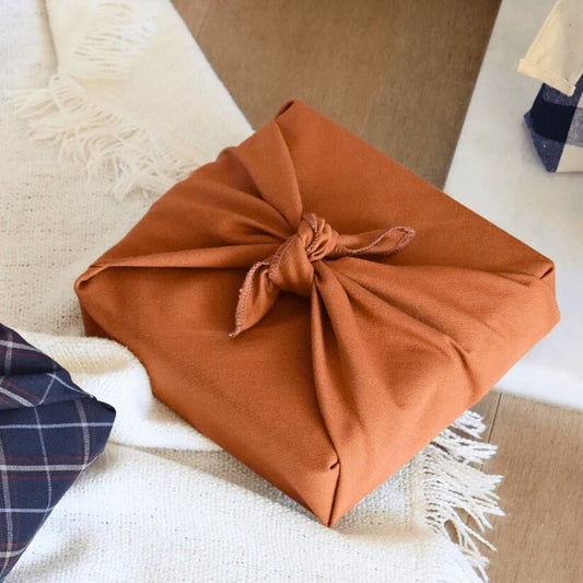 Emballage cadeau réutilisable Furoshiki - Terracotta
