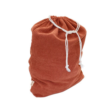 Sac cadeaux en tissu réutilisable - Velours côtelé terracotta