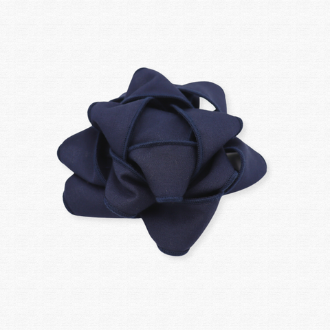 Reusable gift bow made of recycled fabric - Eclipse navy blue