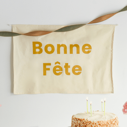 Happy Birthday Fabric Banner - Cotton